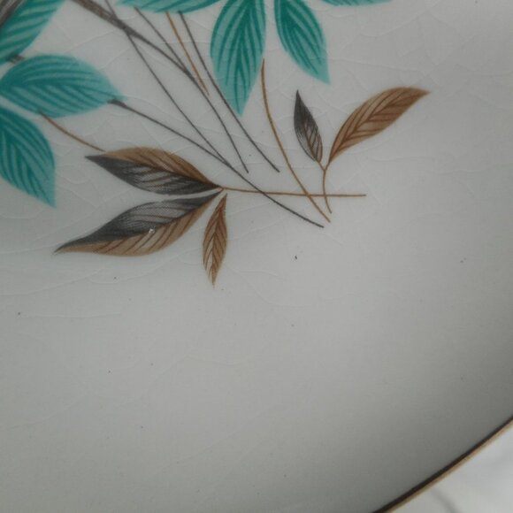 Lot of 6 Vintage Berry Small Bowls Teal Grey Wheat - Picture 4 of 5